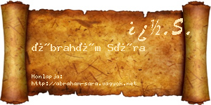 Ábrahám Sára névjegykártya